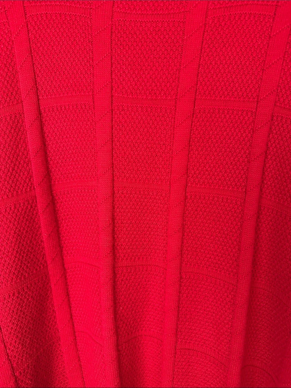 Vintage Christian Dior Monsieur Red Textured Knit Sweater XL Made in USA 90s